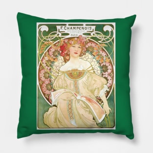 Vintage Alphonse Mucha Daydream Pillow