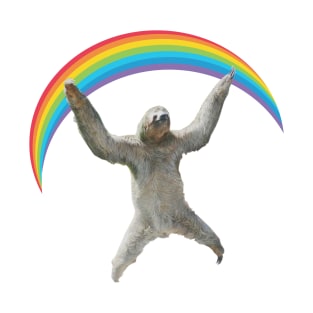 Awesome Sloth Rainbow Art T-Shirt