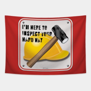 Hard Hat Inspector Tapestry