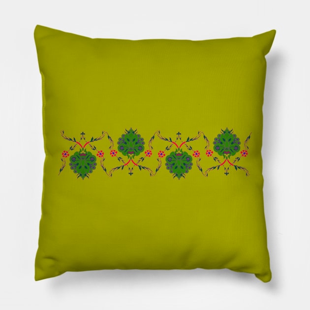 ethnic pattern Pillow by Handan