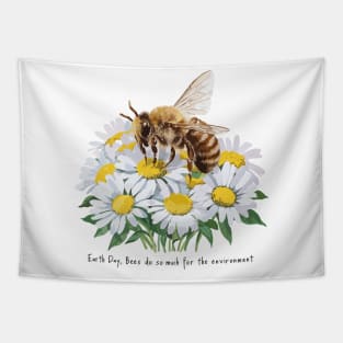 Earth Day Save the Bees Plant More Trees Clean the Seas Tapestry