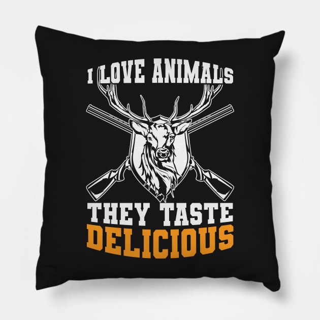 Live Free And Hunt Hard - Big Racks Matter - Funny Deer Buck Hunting Pillow by Famgift