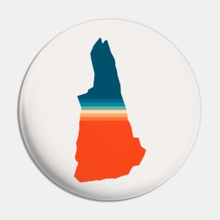 New Hampshire State Retro Map Pin