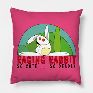 Raging Rabbit Pillow