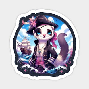 Ferret the Pirate King Magnet