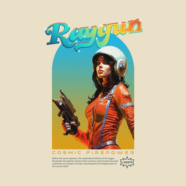 Raygun Retro Sci-Fi Futuristic Cosmonaut by Tip Top Tee's