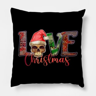 christmas vibes skeleton skull Pillow