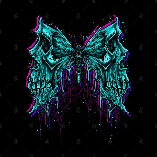 evil butterfly skull monster of death by Winya