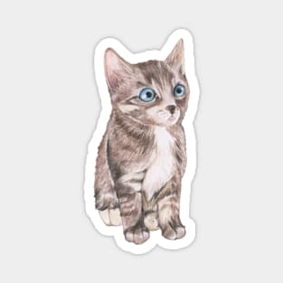 Watercolor Kitten Magnet