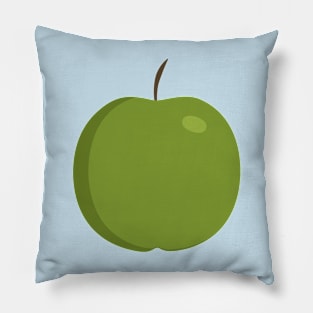 Green apple icon in flat design Pillow