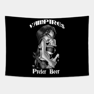 Vampires Prefer Beer Tapestry