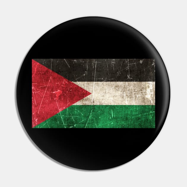 Vintage Aged and Scratched Palestinian Flag Pin by jeffbartels