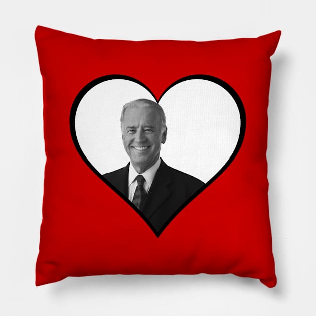 vote joe biden heart Pillow by gossiprag