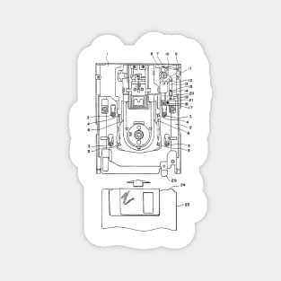 Floppy Disk Vintage Patent Hand Drawing Magnet