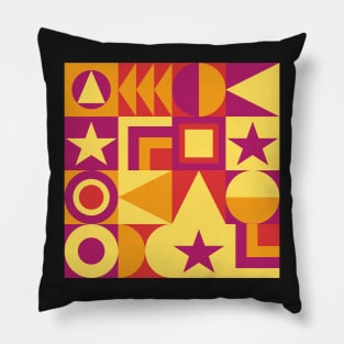 bright abstract neo geo design Pillow