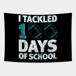 I Tackled 100 Days of School - 100th Days Boy Kid Girl Tapestry