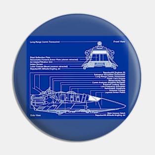 Chariot Spaceship Blueprint Pin