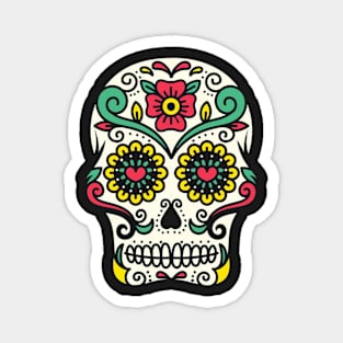 Day Of The Dead Skull  Magnet