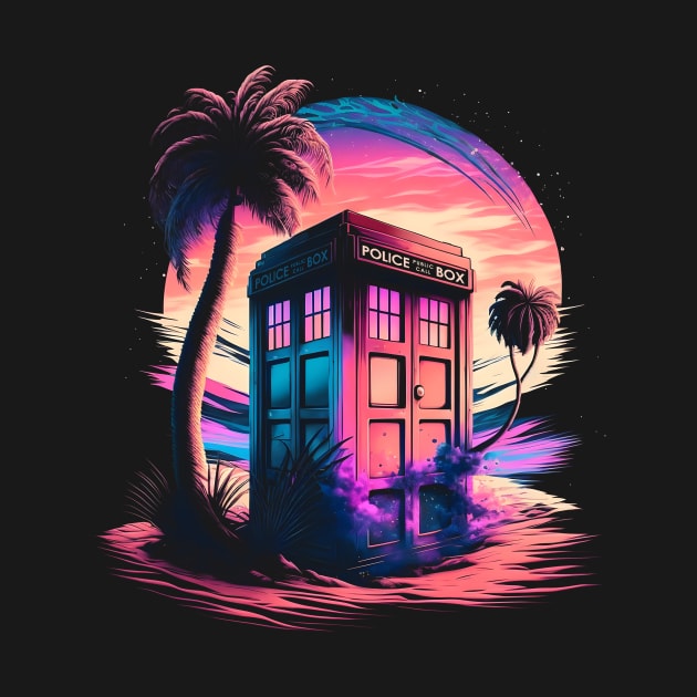 Vaporwave Tardis by NeonOverdrive