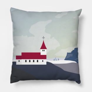 Vik, Iceland Church Pillow