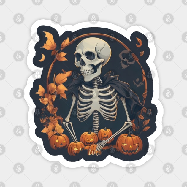 skeleton halloween Magnet by AOAOCreation