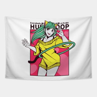 Anime Hula Hoop Girl Tapestry