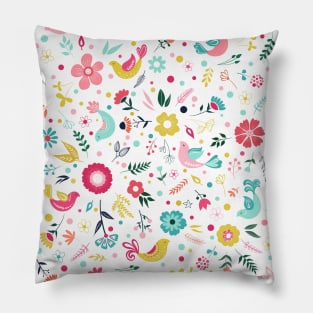 Cute floral birds design Pillow