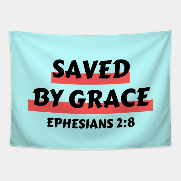 Saved by Grace | Christian Saying Tapestry by All Things Gospel