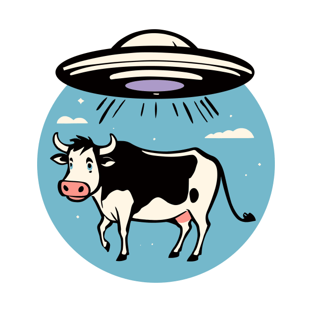 UFO Cow Abduction by roswellboutique