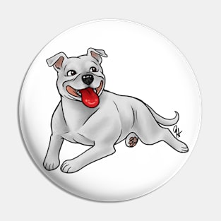 Dog - Staffordshire Bull Terrier - White Pin