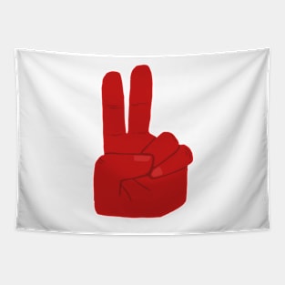 Red Hand of Peace Tapestry