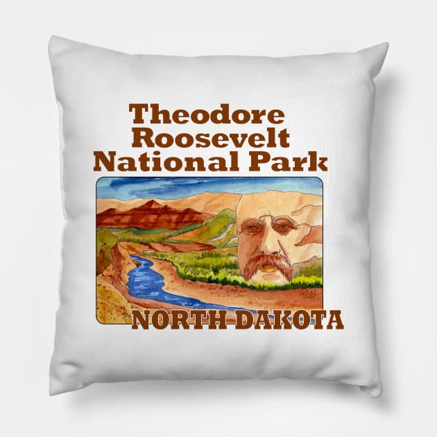 Theodore Roosevelt National Park, North Dakota Pillow by MMcBuck