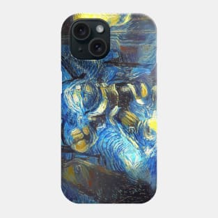 Bioshock Big Daddy and Little Sister Starry Night Phone Case