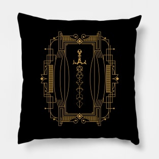 Deco Polyhedral Dice Sword 20s Pillow