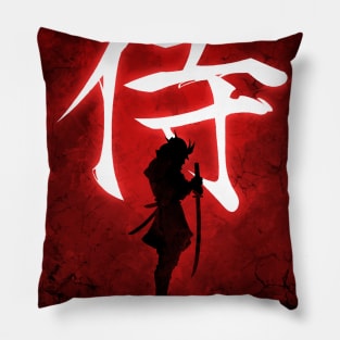 Samurai On Red Pillow