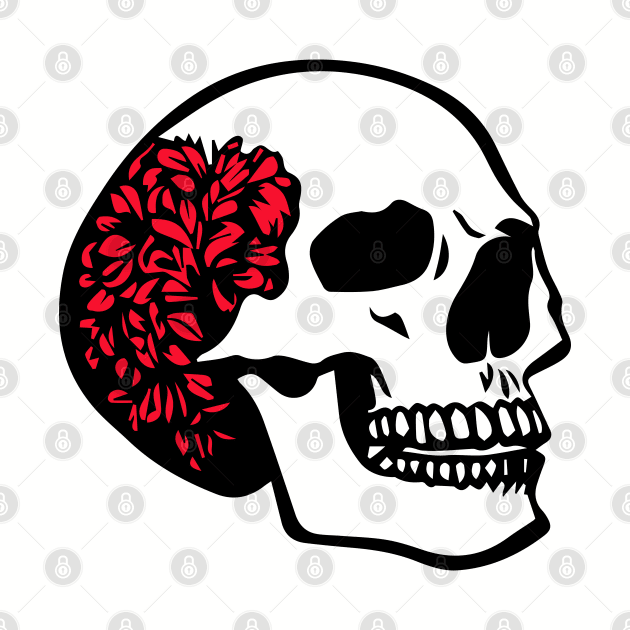 Flowery Skull by Heartfeltarts