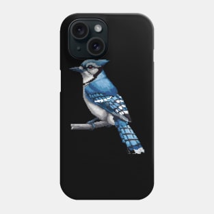 Pixel Blue Jay Phone Case