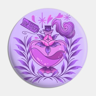 Pink floral love potion Pin