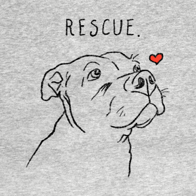 Disover Rescue Dog, Pitbull, Rescue Mom, Adopt Don't Shop - Pitbull - T-Shirt
