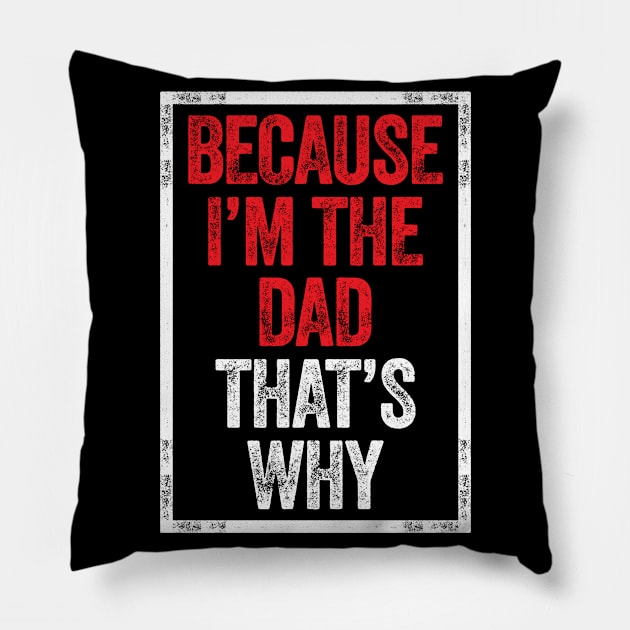 Dad Daddy Father Father's Day Pillow by CreativeGiftShop