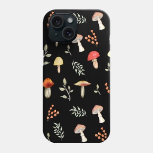 champignons and eucalyptus leaves Phone Case