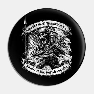 Born To Fight Pin