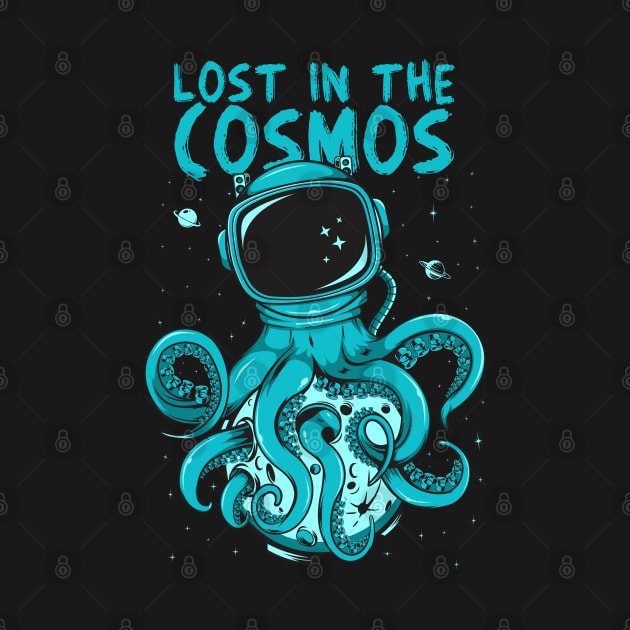 Astronaut Octopus Design  Lost in the Cosmos by EdSan Designs