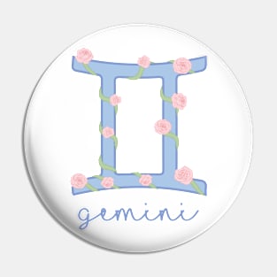 Floral Gemini Pin