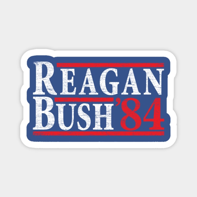 Reagan Bush '84 | Vintage Style Conservative Republican GOP Magnet by zurcnami