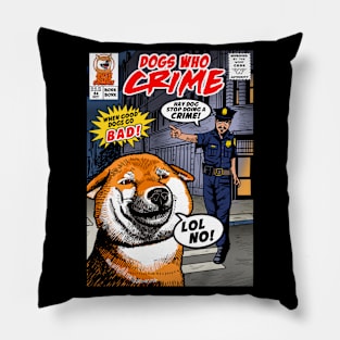 Retro comic book cover - Dogs who crime Pillow