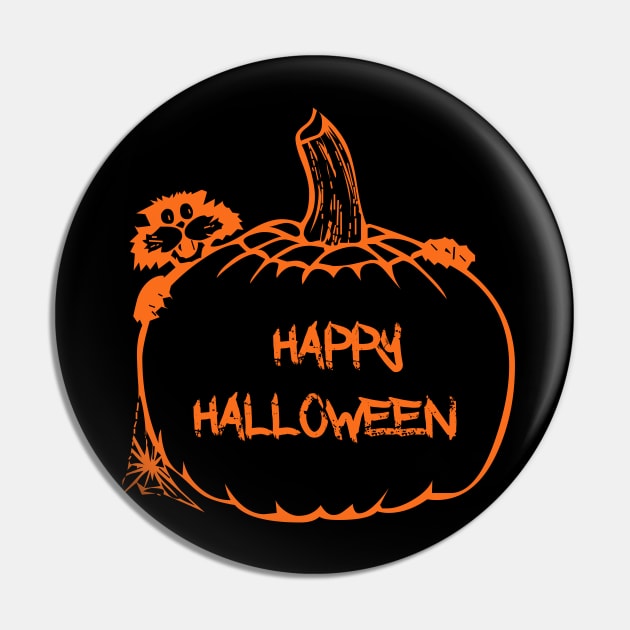 Happy Halloween Pin by Black Pumpkin