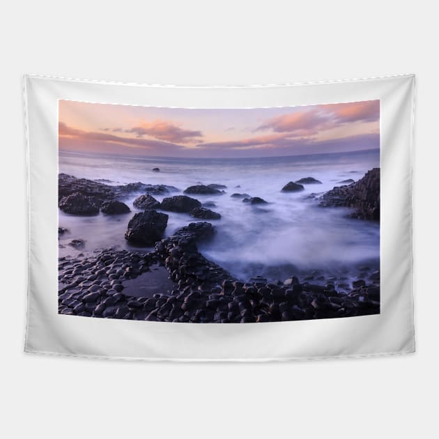 Giant's Causeway Sunset Tapestry by Aidymcg