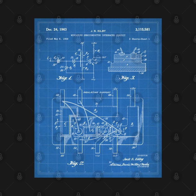 First Circuit Patent - Electrician Maker Workshop Art - Blueprint by patentpress