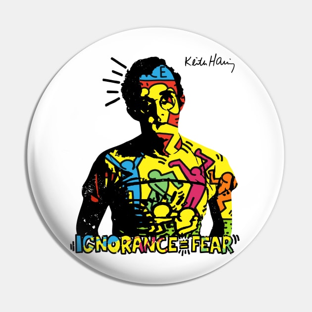 Keith Haring Colors Pin by Brainfrz